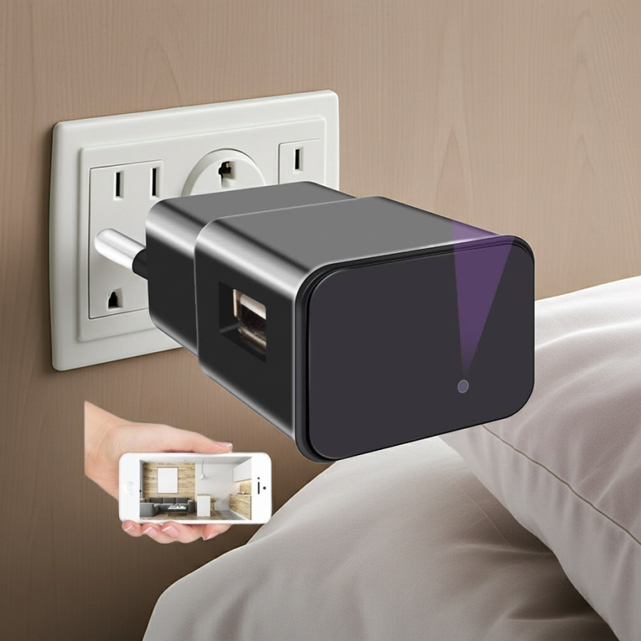 Ricarica USB Smart con Sistema di Videosorveglianza Wi-Fi Integrato