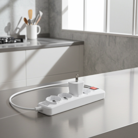 Smart Hub Multipresa con Sistema di Archiviazione Audio Wi-Fi e Sicurezza Domestica