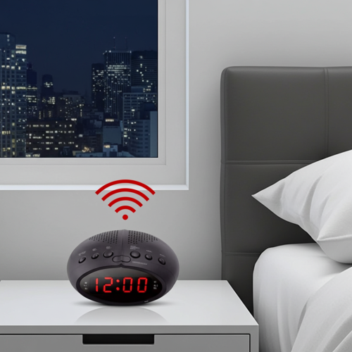 Sistema di Sorveglianza Acustica Wi-Fi Integrato in Orologio da Tavolo