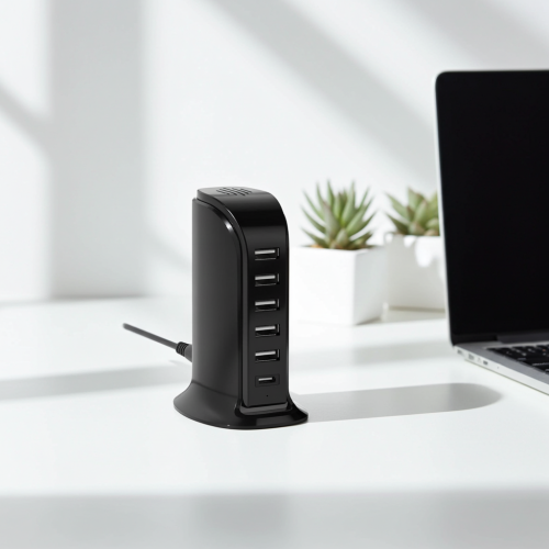 Stazione di Ricarica USB Smart con Sistema di Sicurezza Audio Wi-Fi