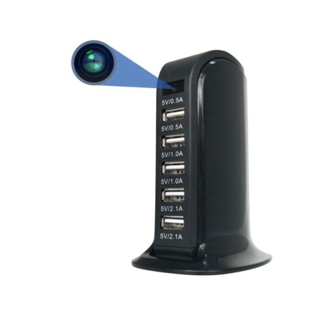 Stazione di Ricarica USB Smart con Sistema di Videosorveglianza Wi-Fi Integrato
