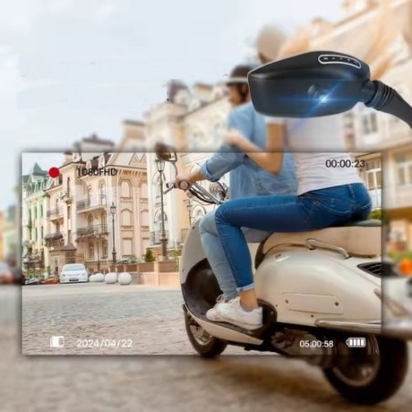 Dash Cam Specchietto per Moto – Sistema di Registrazione Video Full HD
